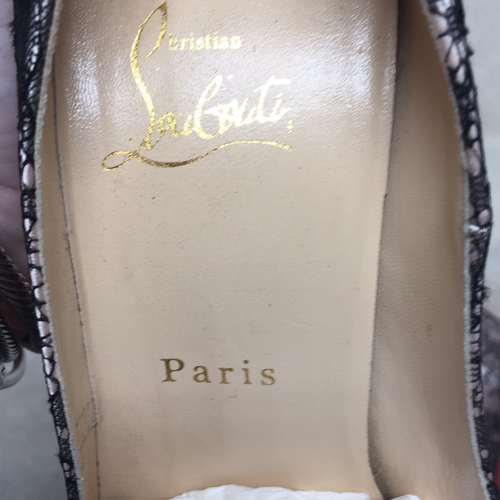 Christian Louboutin satin lace chantilly 37 - Picture 5 of 7